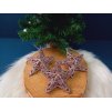 Ozdoby na vianočný stromček - hviezda 3ks 10cm PINK