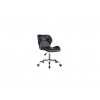 Kancelárska stolička kožená Black