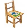 detský drevený stolík šmolkovia 2