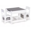 detský drevený stolík biely 1