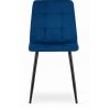 zamatová stolička modrá 1