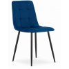 zamatová stolička modrá