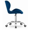 zamatová stolička modrá 3