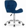 zamatová stolička modrá