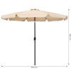 záhradný slnečník béžový 11