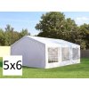 Partystan 5x6m - PE Classic - oceľová trubková konštrukcia, biely