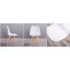 Jedálenská stolička bielo-šedá škandinávsky štýl Basic