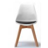 Jedálenská stolička bielo-čierna škandinávsky štýl Basic