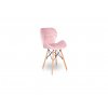 Jedálenská stolička zamatová ružová PINK CRYSTAL