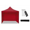 Nožnicový stan 2x3 m červený All-in-One