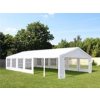 Partystan 5x12m - PE Classic - oceľová trubková konštrukcia Biely