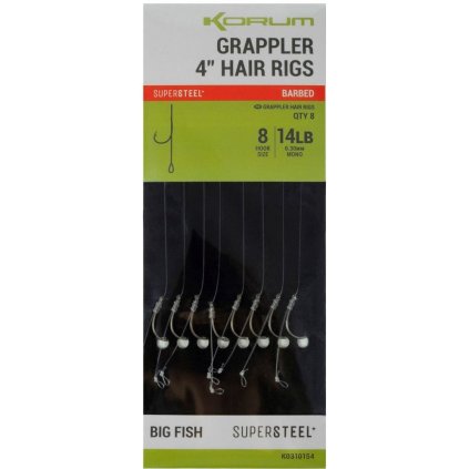 korum navazec grappler 4 hair rigs barbed 10 cm
