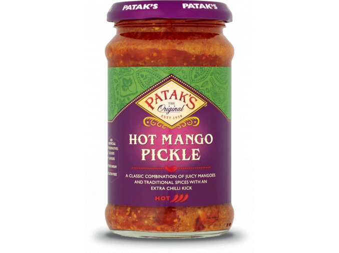 pataks hot mango pickle 283g