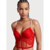 Kamienkový čipkovany korzetový top s push-up efektem Victoria's Secret