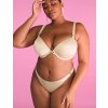 Kamienková súprava Victoria’s Secret s trblietavými pásikmi – podprsenka & nohavičky