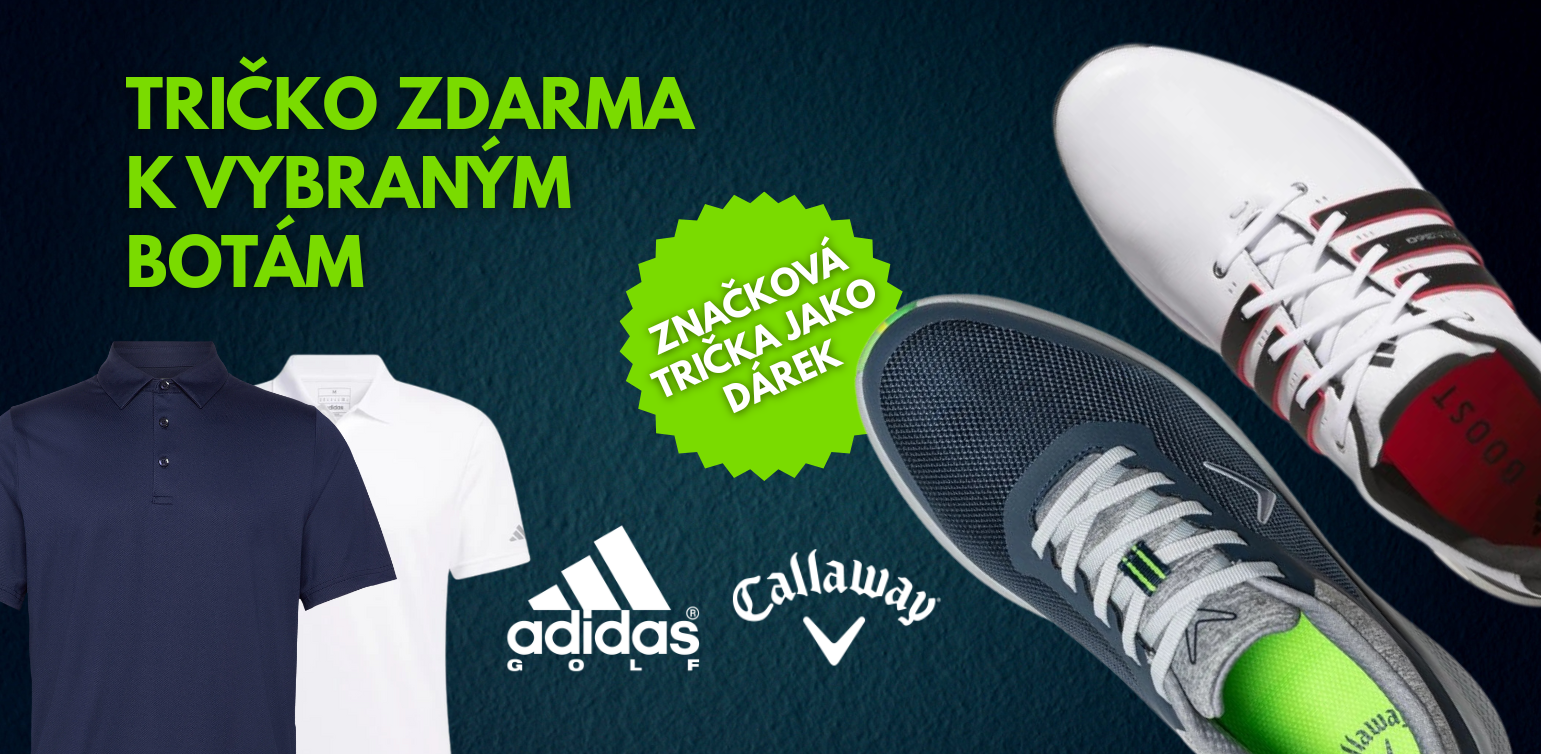 golfové boty akce tričko zdarma