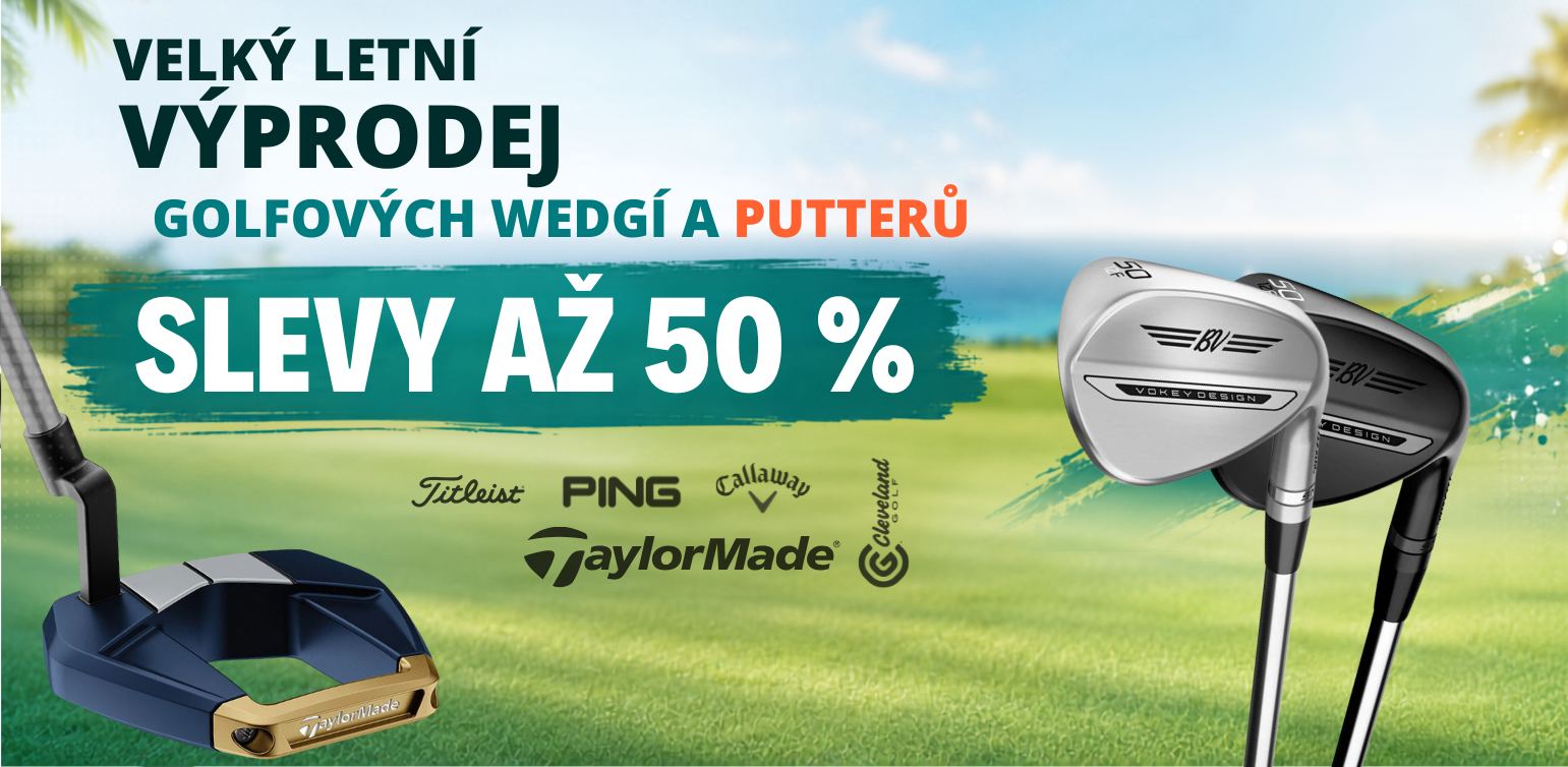 Golfové puttery a wedge- velký letní výprodej