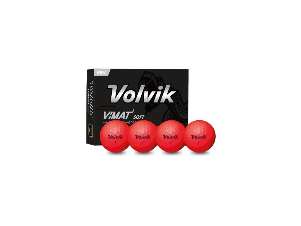 VOLVIK Vimat Soft golfové míčky červené (12 ks)