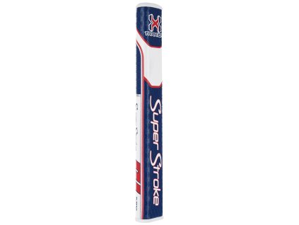 SuperStroke Traixon Flatso 3.0. grip na putter bílo červeno modrý