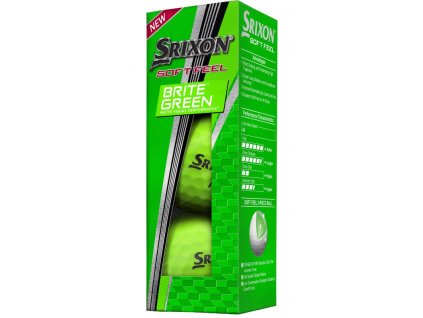 SRIXON Soft Feel BRITE GREEN 12 golfové míčky (3 ks)