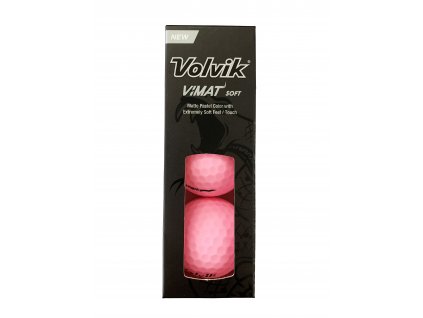VOLVIK Vimat Soft golfové míčky růžové (3 ks)