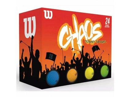 WILSON Chaos multicolor míčky - 12 ks