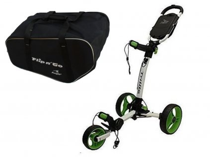 AXGLO TriLite golfový vozík bílo-zelený