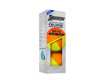 SRIXON Q-Star Tour Divide golfové míčky žluto-oranžové - 3 ks