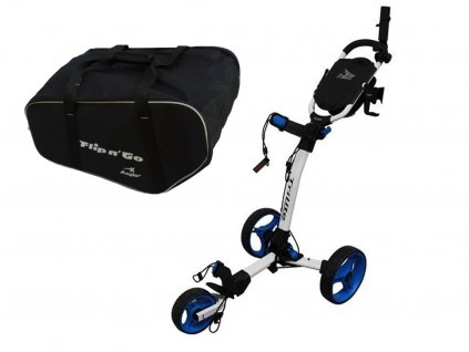 AXGLO TriLite golfový vozík bílo-modrý