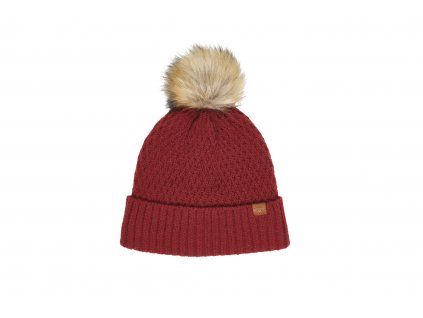 CALLAWAY Pom Pom Beanie dámská zimní čepice červená