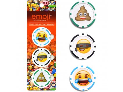 EMOJI sada markovátek pokerové žetony 3 ks