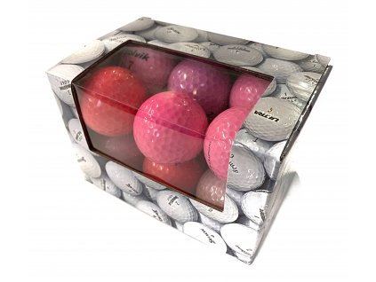 Mix značek hrané míčky v krabičce růžové - kvalita A/B (12ks)