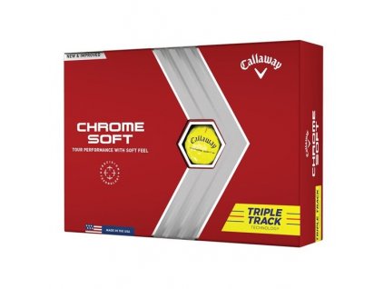 CALLAWAY Chrome Soft Triple Track golfové míčky - žluté (12 ks)