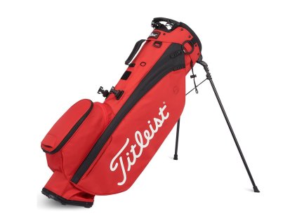 TITLEIST Players 4 stand bag červeno-černý