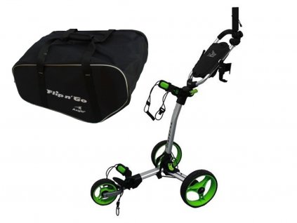 AXGLO TriLite golfový vozík šedo-zelený