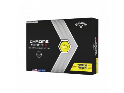 CALLAWAY Chrome Soft X Triple Track golfové míčky - žluté (12 ks)