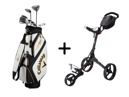 CALLAWAY Warbird 21 pánský set + vozík BIG MAX IQ 2