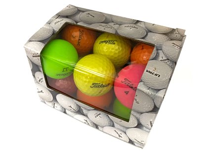 TITLEIST hrané míčky v krabičce mix barev - kvalita A/B (12ks)