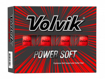 VOLVIK Power Soft golfové míčky - červené (12 ks)