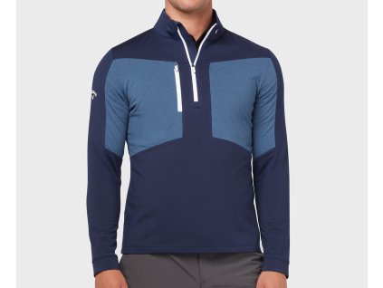 CALLAWAY Aquapel 1/2 Zip Mixed pánská mikina tmavě modrá