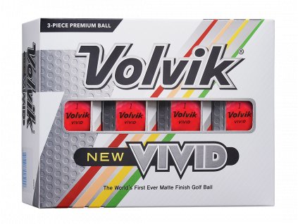 VOLVIK Vivid 22 golfové míčky - červené (12 ks)