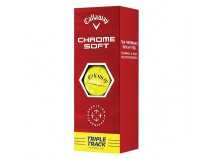 CALLAWAY Chrome Soft Triple Track golfové míčky - žluté (3 ks)