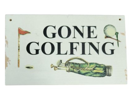 Cedulka na dveře - Gone Golfing