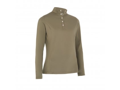 CALLAWAY Thermal Longsleeve Fleece Back Jersey dámské tričko khaki