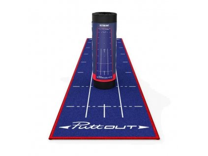 PUTTOUT Mat Medium patovací koberec 240 x 50 cm Patriot modrý