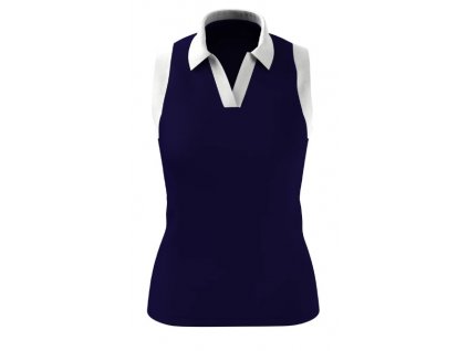 CALLAWAY Sleeveless V-Placket Colourblock dámské tričko modré