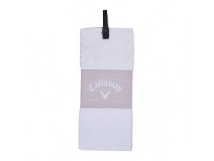 CALLAWAY Trifold Towel ručník bílo-růžový