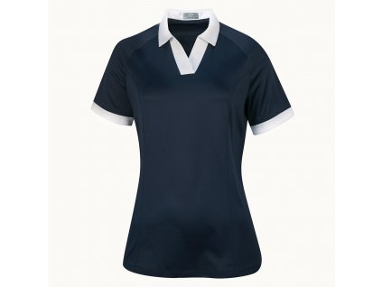 CALLAWAY Short Sleeve V-Placket Colourblock dámské tričko modré