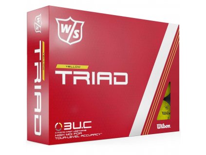 WILSON Triad golfové míčky - žluté (12 ks)