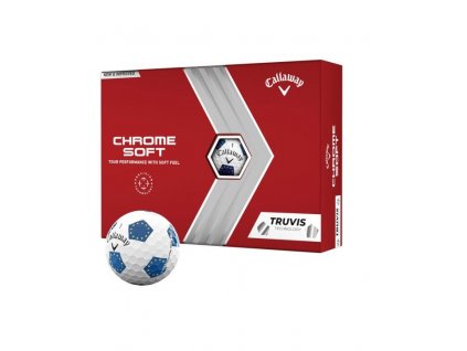 CALLAWAY Chrome Soft Truvis Europe golfové míčky bílo-modré (12 ks)